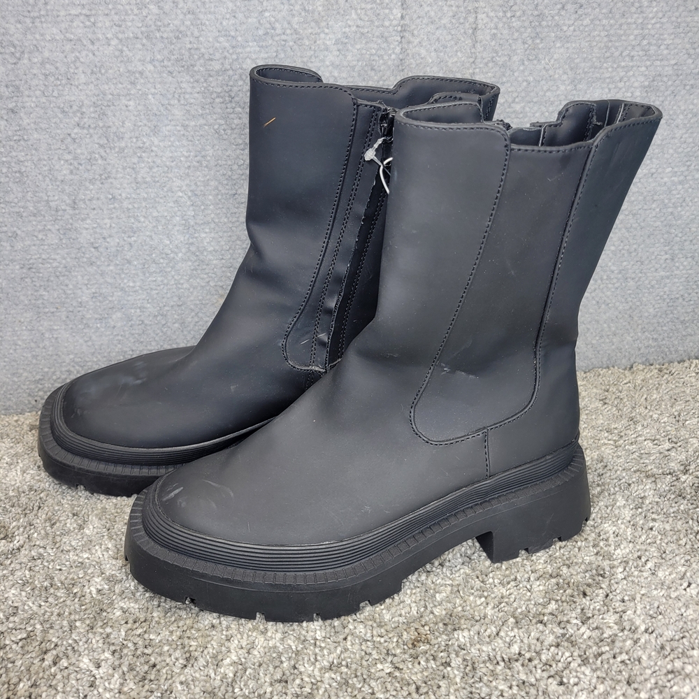 Bar III Medium Tikka Zipper Closure Ankle Boots, Black SZ 7